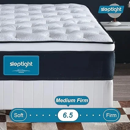 Sleptight mattress compressed in a bag for easy shipping