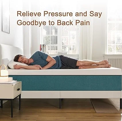 Medium firm blue twin mattress in a box from Slomix