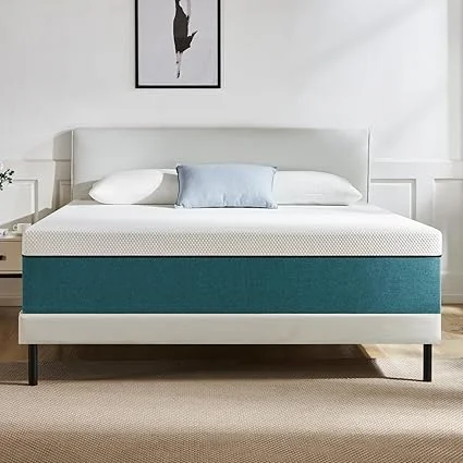 Slomix 8-inch gel memory foam twin mattress with no fiberglass for pressure relief