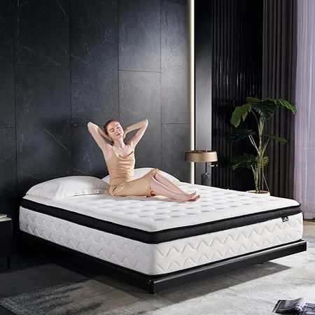 SNFPNE king size hybrid mattress with memory foam layer
