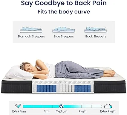 Medium firm CertiPUR-US certified mattress for optimal comfort