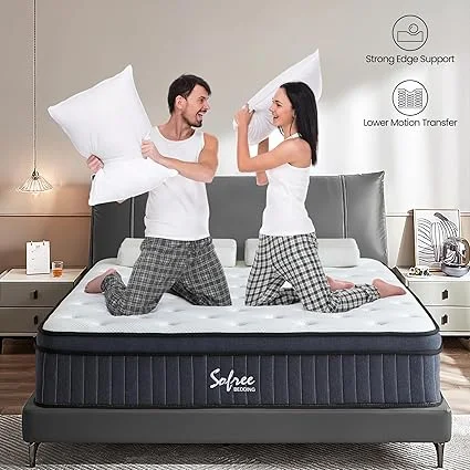 10 inch twin size hybrid mattress with memory foam and springs