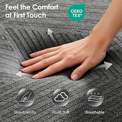 Queen size bed mattress measuring 80x60 inches with 10 inch thickness