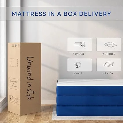 Close-up of 6-inch memory foam folding mattress