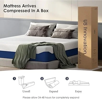 CertiPUR-US certified and fiberglass free queen mattress for safe sleep