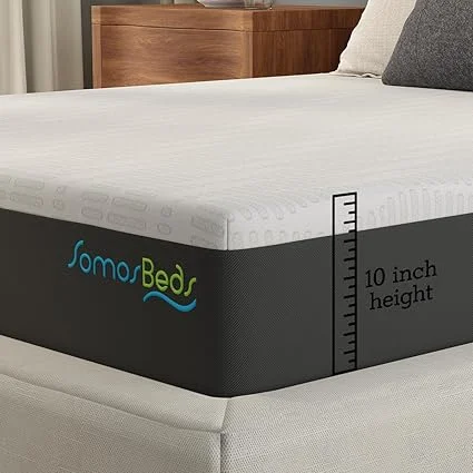 Close-up of gel-infused memory foam layer for temperature regulation
