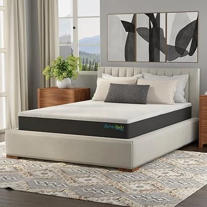 SomosBeds twin mattress compressed in a box for easy delivery and setup