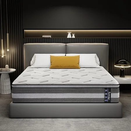 SURLUNKEYS 14 inch hybrid king mattress with memory foam and pocket springs