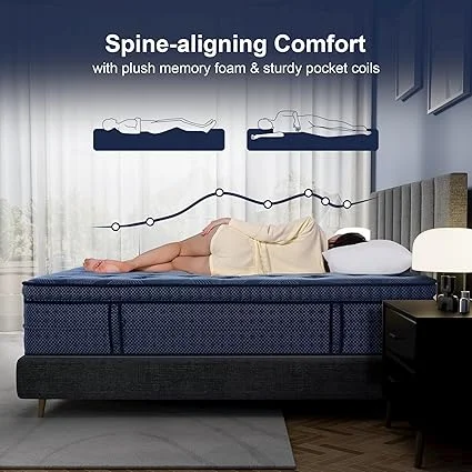 Memory foam hybrid mattress designed to eliminate motion transfer for undisturbed sleep