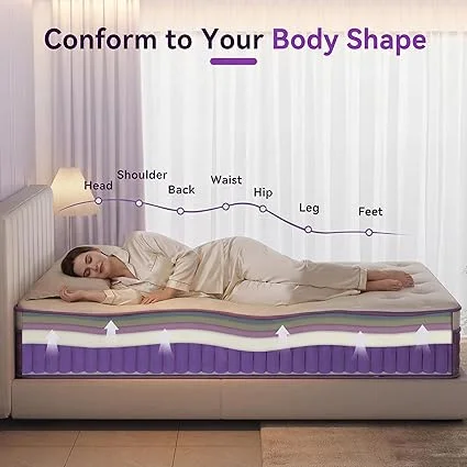 Susalt queen mattress with 100-night trial for risk-free sleep testing