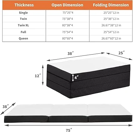 Sweetcrispy mattress with removable and machine-washable cover