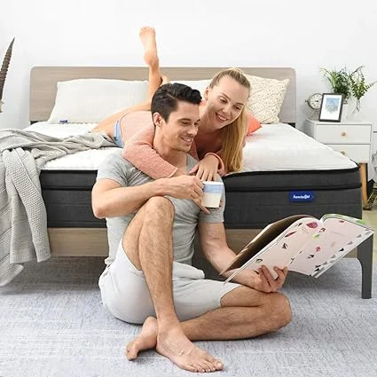 Side view showing 12-inch thickness and layered construction of Sweetnight mattress