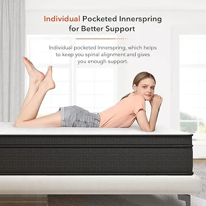 Siesta black king size mattress measuring 80x76 inches for comfortable sleep