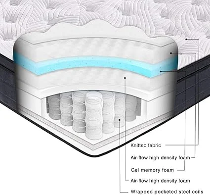 Sweetnight Twilight Queen mattress fully expanded on bed frame