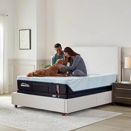 Tempur-Pedic mattress demonstrating firm support and motion isolation