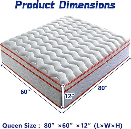 Queen mattress with pressure relief comfy layer for better sleep