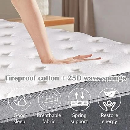 Tnahsbf mattress featuring 25D wave foam and cooling technology