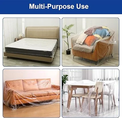 Clear transparent mattress cover showing mattress inside