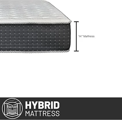 Treaton hybrid mattress offering pressure relief and strong edge support with a quilted top