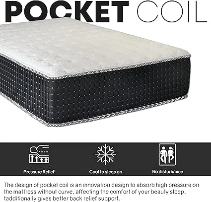 Treaton luxury mattress featuring motion isolation and firm support in a hybrid design