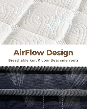 Fiberglass-free TXO mattress offering cool sleep and enhanced support