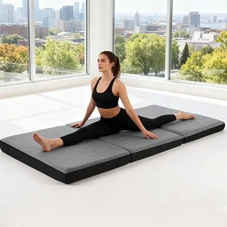 UFLJPKS portable foldable mattress with built-in carrying handle