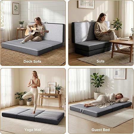 Vamcheer 78x58x6 inch foldable memory foam mattress dimensions