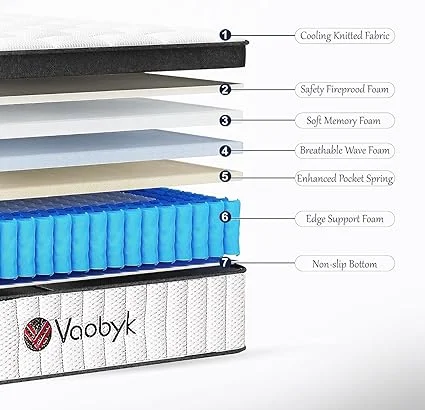 Vaobyk pocket spring mattress with excellent motion isolation for couples