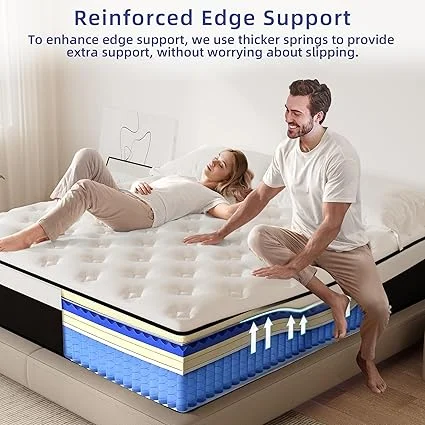 Hybrid mattress combining support and cooling features for better sleep