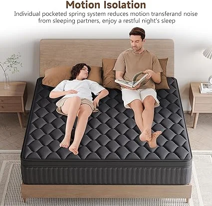 Unboxing and setting up VERHOPE hybrid mattress in a box