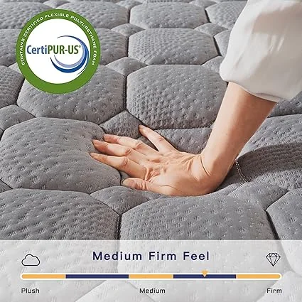 Vesgantti ergonomic mattress in grey color for Twin XL beds