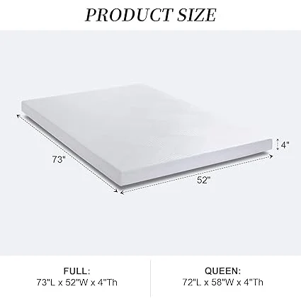 Vipbear cooling gel mattress topper for full-size sofa beds