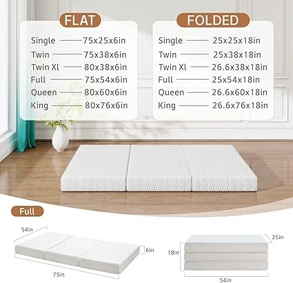 Vipbear foldable mattress with washable cover being removed for cleaning