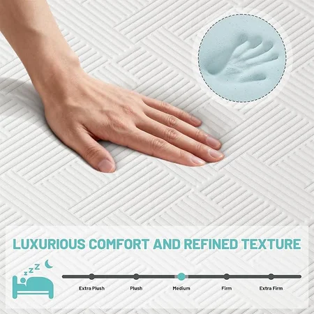 Medium firmness mattress with enhanced lumbar support
