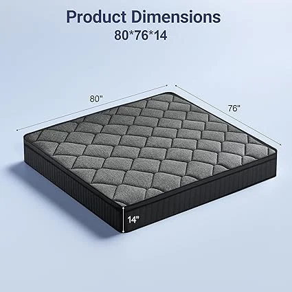 Vipbear mattress with individual pocket springs and memory foam for pressure relief