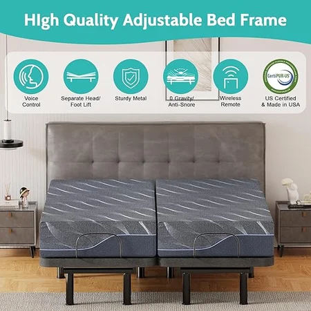 Close-up of Vipbear memory foam mattress showing medium firm support layers