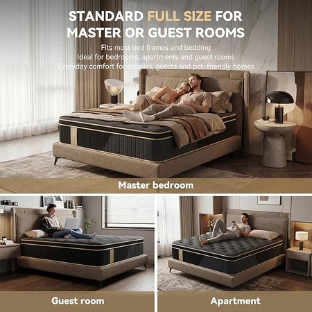 VIPNOW mattress with breathable cooling cover and euro top design