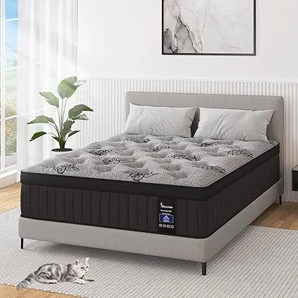 VISCOUNTESS 14-inch hybrid queen mattress with gel memory foam and pocket springs