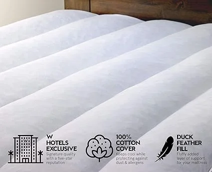 W Hotels featherbed adding plush comfort layer to mattress