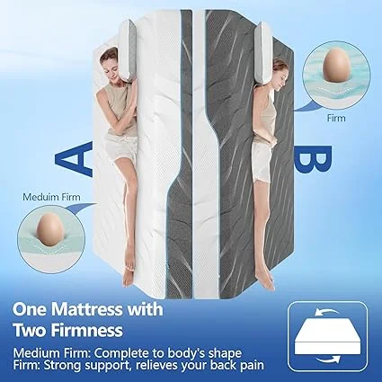 WEUP 8 inch full size memory foam mattress with medium firm support