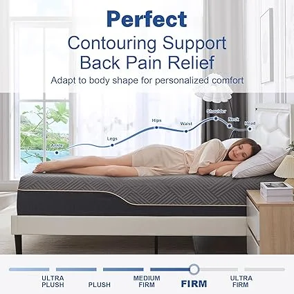 10 inch thick extra firm memory foam mattress with durable construction