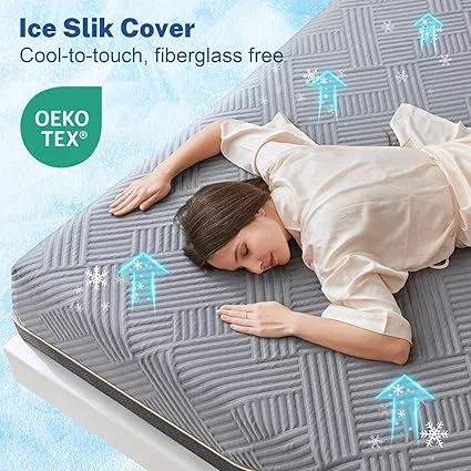Made in USA full size mattress measuring 75 inches long by 54 inches wide