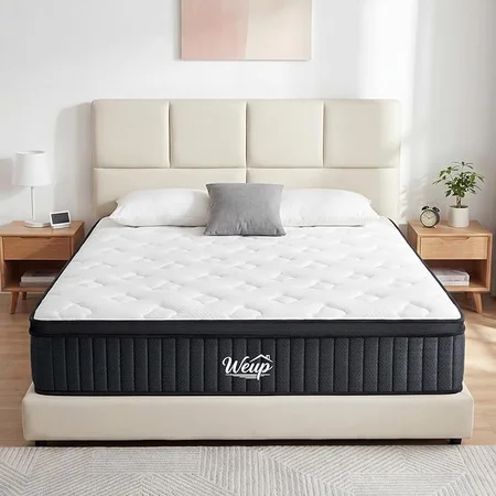 WEUP queen mattress with hybrid memory foam in a box