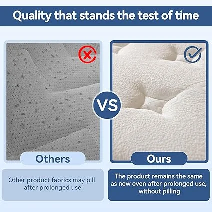 CertiPUR-US certified hybrid mattress with cooling cover