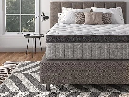 YHUBHSIS full mattress measuring 75x54 inches with hybrid design