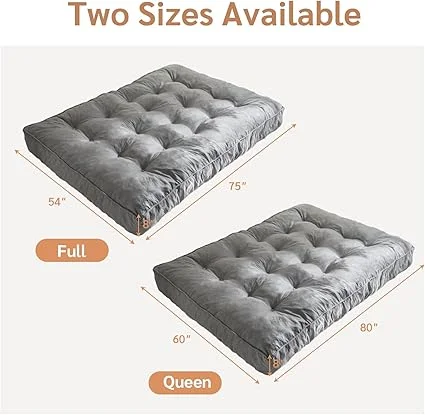 Thick YOSHOOT futon used as a sofa bed for adults