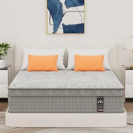 Yuewanshun 14-inch hybrid mattress with gel memory foam for cooling comfort