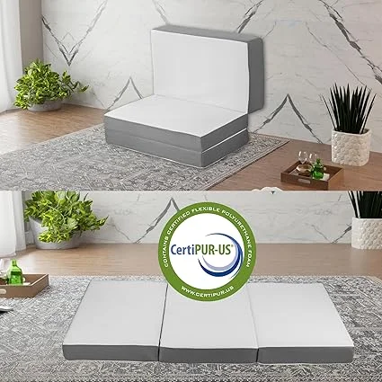 Zayton comfortable support standard size cot pad mattress with breathable mesh sides