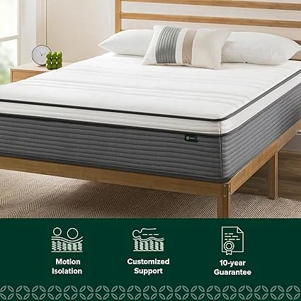 ZINUS fiberglass free mattress with certified safe foams and fabric