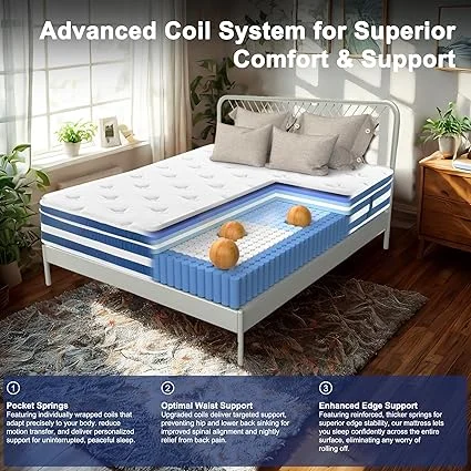 Zyerch medium firm mattress featuring cooling gel memory foam